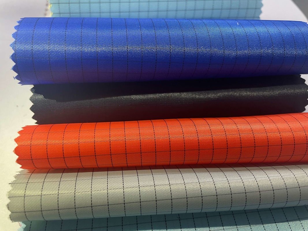 5 mm ESD Grid Polyester Antistatisch Antistatisch Cleanroom Geleidende stof Stofvrije kledingstof