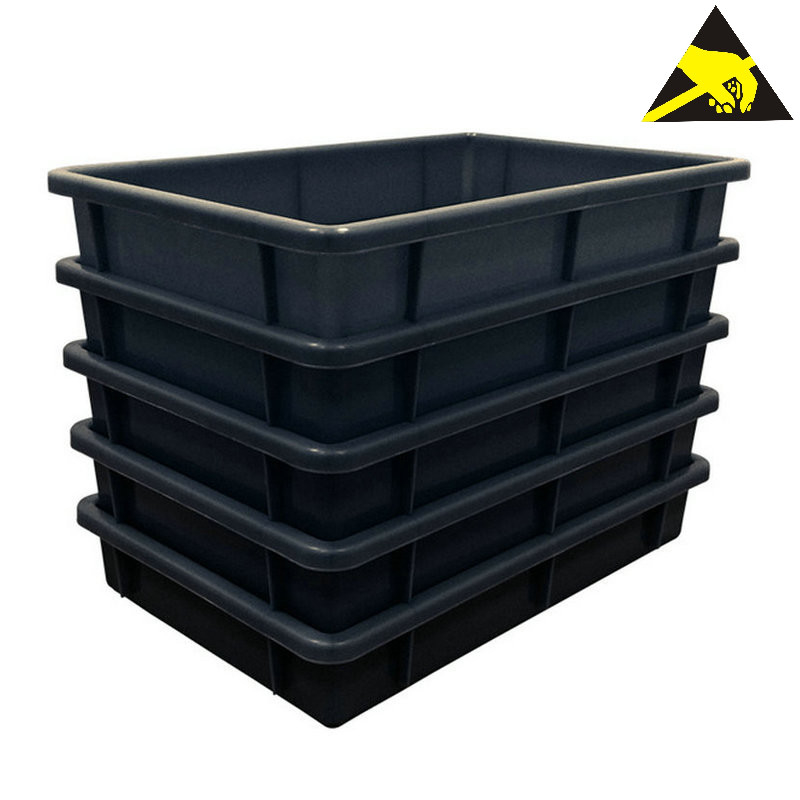 ESD van de de Componentenopslag van pp de Antistatische Dozen van Containertray pallet bin anti-static conductive