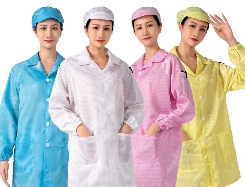 Lange Koker Antistatische T-shirt ESD 2.5mm Cleanroom het Werkbroek Met een kap