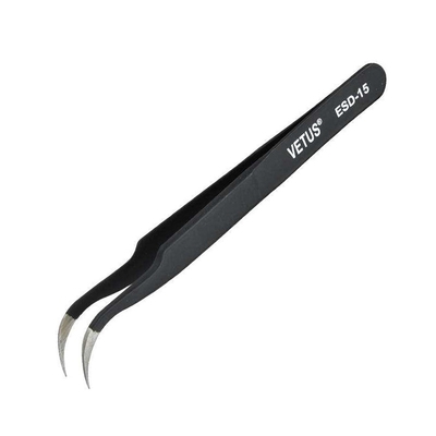 ESD Industrieel Duurzaam Vetus Lash Tweezers Stainless Steel Curved Pincet